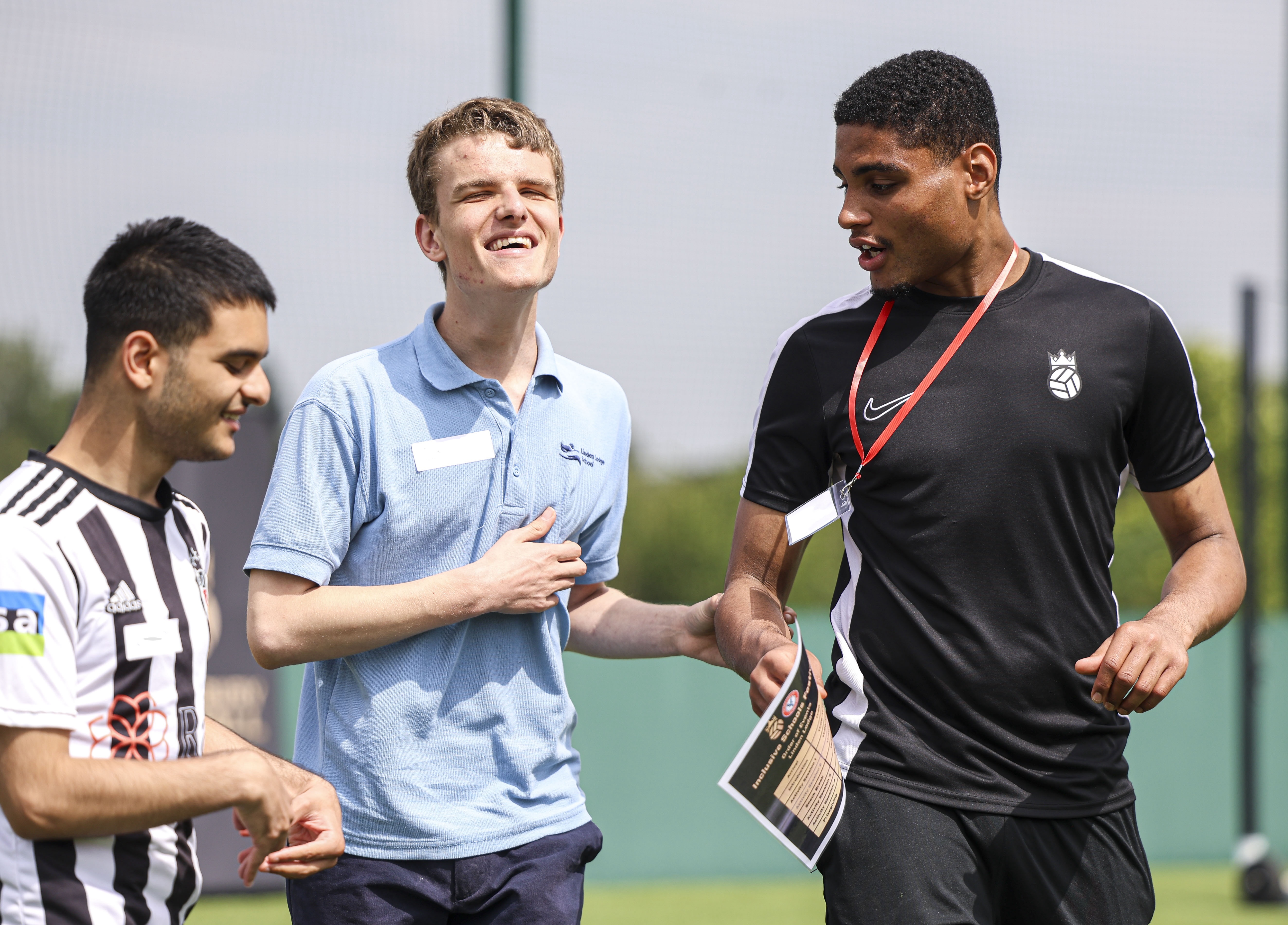 Male player, 16, at a Bloomsbury Football Pan-Disability session