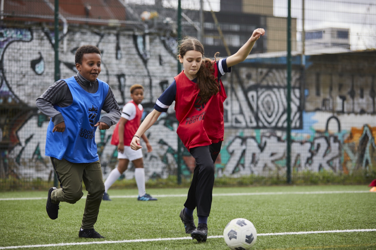 Young people at a Bloomsbury Football session